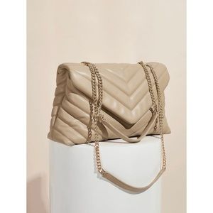 Chevron Chain Shoulder Bag